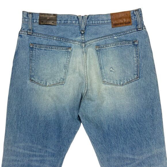 Point Sur Jeans Womens 30 Blue Distressed High Waisted Cropped Leg Selvedge NEW - Picture 7 of 16
